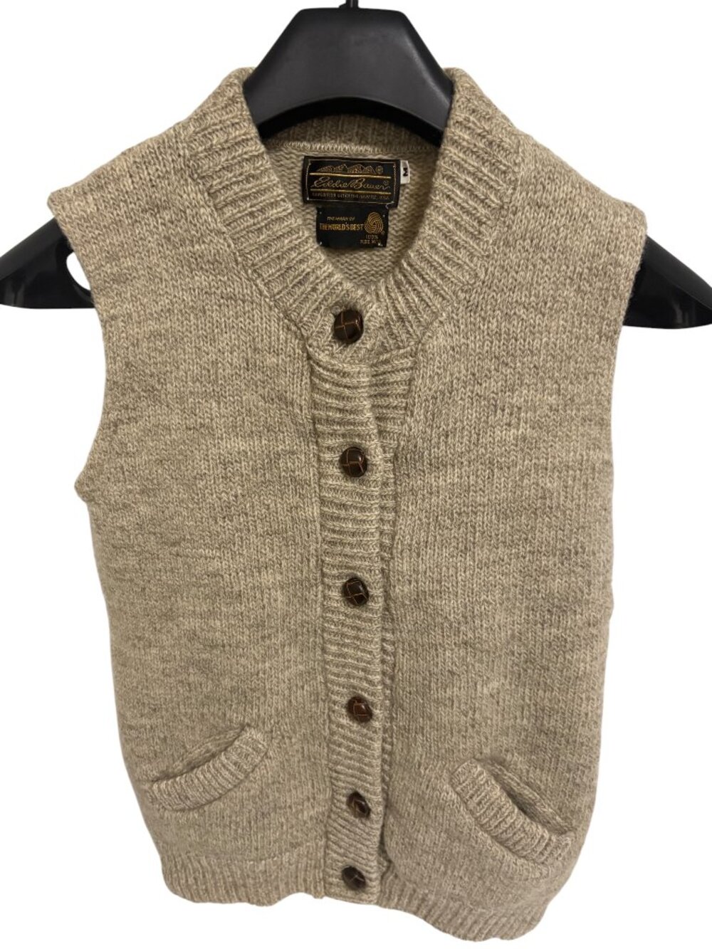 Vintage Eddie Bauer Sleeveless Wool Vest The Worlds Best Size Mens Medium